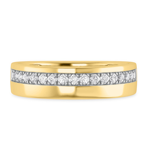 Photo of Daisy 3/8 ct tw. Lab Grown Diamonds Mens Band 14K Yellow Gold [BT1659YM]