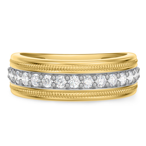 Photo of Eden 1/10 ct tw. Lab Grown Diamonds Mens Band 10K Yellow Gold [BT1664YM]