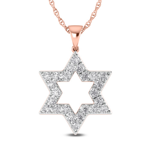 Photo of Ezra 1 3/8 Carat T.W. Lab Grown Diamond Pendant 10K Rose Gold [CP1726R]