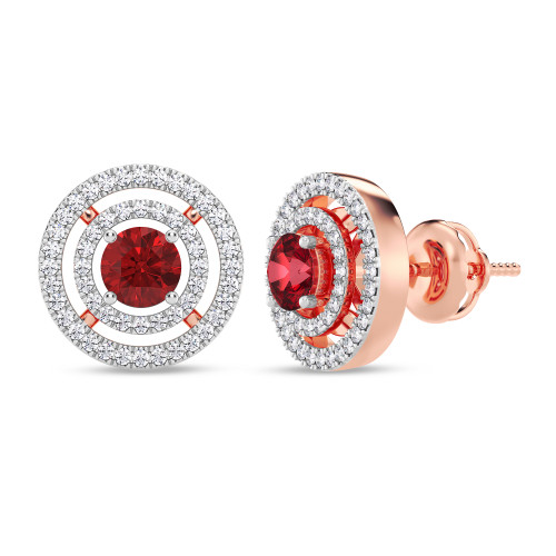 Photo of Martin 1/7 Carat T.W. Lab Grown Diamond Earring 14K Rose Gold [CE2010R]
