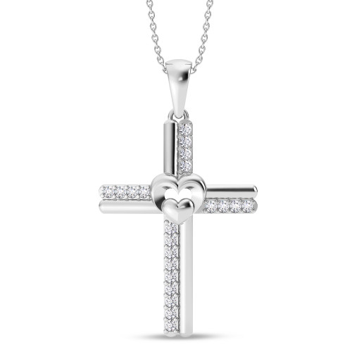 Photo of Dante 1/6 Carat T.W. Lab Grown Diamond Pendant 14K White Gold [CP2028W]