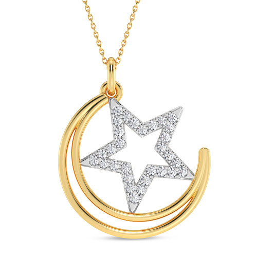 Photo of Hoku 1/7 Carat T.W. Lab Grown Diamond Pendant 10K Yellow Gold [CP2049Y]