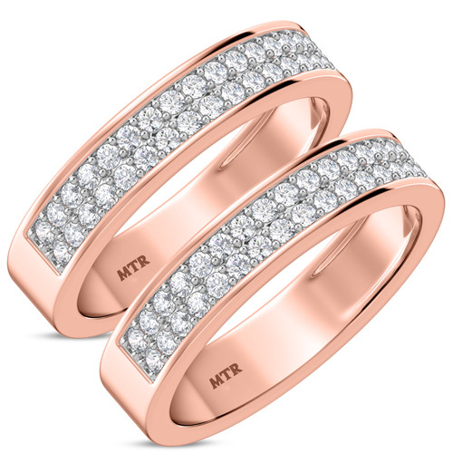 Photo of Marline 1/2 ct tw. Same Sex Mens Band Set 14K Rose Gold [WM368R]