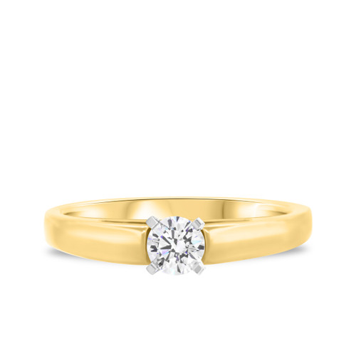 Photo of Jandi 1/2 ct tw. Round Solitaire Engagement Ring 14K Yellow Gold [BT357YE-R045]
