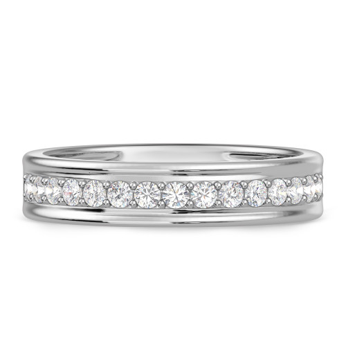 Photo of Adeola 1/2 ct tw. Mens Diamond Wedding Band 14K White Gold [BT363WM]