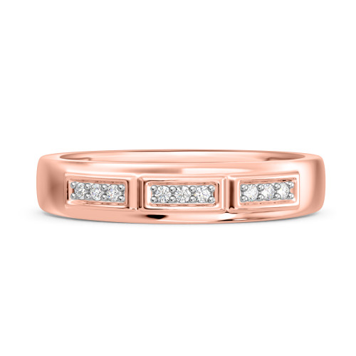 Photo of Alwin 1/10 ct tw. Lab Grown Diamonds Mens Band 10K Rose Gold [BT2100RM]