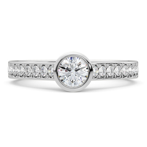 Photo of Cassia 1 1/4 ct tw. Round Solitaire Engagement Ring 14K White Gold [BT5029WE-R070]