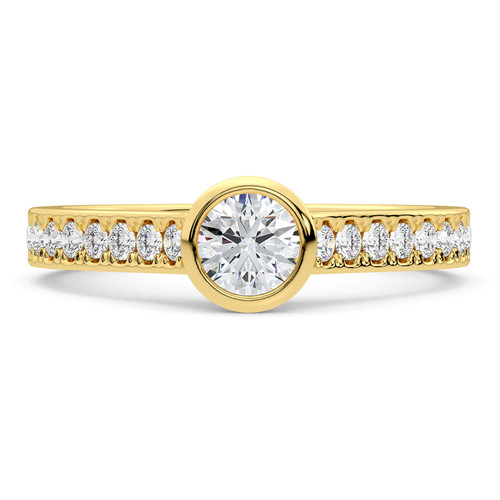 Photo of Cassia 1 1/4 ct tw. Round Solitaire Engagement Ring 14K Yellow Gold [BT5029YE-R070]