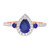 Photo of Ixora 1 1/6 CT. T.W. Sapphire and Diamond Trio Matching Wedding Ring Set 10K Rose Gold [BT1000RE-C000]