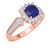 Photo of Kassia 1 1/4 CT. T.W. Sapphire and Diamond Trio Matching Wedding Ring Set 14K Rose Gold [BT1002RE-C000]