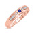 Photo of Kassia 1 1/4 CT. T.W. Sapphire and Diamond Trio Matching Wedding Ring Set 14K Rose Gold [BT1002RM]