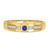 Photo of Kassia 1 1/4 Carat T.W. Sapphire and Diamond Trio Matching Wedding Ring Set 10K Yellow Gold [BT1002YM]