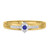 Photo of Lita 1 1/4 CT. T.W. Sapphire and Diamond Trio Matching Wedding Ring Set 10K Yellow Gold [BT1003YM]