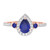 Photo of Ixora 1 1/10 CT. T.W. Sapphire and Diamond Matching Bridal Ring Set 10K Rose Gold [BT1000RE-C000]