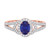 Photo of Bellerose 1 1/2 CT. T.W. Sapphire and Diamond Matching Bridal Ring Set 10K Rose Gold [BT1001RE-C000]