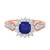 Photo of Kassia 1 1/6 CT. T.W. Sapphire and Diamond Matching Bridal Ring Set 14K Rose Gold [BT1002RE-C000]