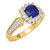 Photo of Kassia 1 1/6 CT. T.W. Sapphire and Diamond Matching Bridal Ring Set 10K Yellow Gold [BT1002YE-C000]