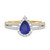 Photo of Lita 1 1/5 Carat T.W. Sapphire and Diamond Matching Bridal Ring Set 10K Yellow Gold [BT1003YE-C000]