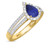 Photo of Lita 1 1/5 Carat T.W. Sapphire and Diamond Matching Bridal Ring Set 10K Yellow Gold [BT1003YE-C000]