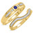 Photo of Kassia 1/4 CT. T.W. Diamond Matching Wedding Band Set 14K Yellow Gold [WB1002Y]