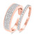 Photo of River 1 ct tw. Diamond His and Hers Matching Wedding Band Set 14K Rose Gold [WB248R]