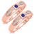 Photo of Kassia 1/4 Carat T.W. Diamond Matching Wedding Band Set 10K Rose Gold [WM1002R]