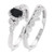 Photo of Amira 2/3 ct tw. Oval Solitaire Bridal Set 14K White Gold [BR211W-C000]