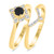 Photo of Rehana 3/4 ct tw. Round Solitaire Diamond Bridal Ring Set 10K Yellow Gold [BR214Y-A033]