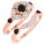 Photo of Soraya 1 ct tw. Round Solitaire Diamond Bridal Ring Set 10K Rose Gold [BR216R-A033]