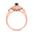 Photo of Soraya 1 ct tw. Round Solitaire Diamond Bridal Ring Set 10K Rose Gold [BT216RE-A033]