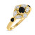 Photo of Soraya 1 ct tw. Round Solitaire Diamond Bridal Ring Set 10K Yellow Gold [BT216YE-A033]
