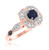 Photo of Farida 3/4 ct tw. Fancy Solitaire Diamond Bridal Ring Set 10K Rose Gold [BT222RE-C000]