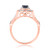 Photo of Farida 3/4 ct tw. Fancy Solitaire Diamond Bridal Ring Set 14K Rose Gold [BT222RE-C000]