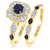 Photo of Farida 3/4 ct tw. Fancy Solitaire Diamond Bridal Ring Set 14K Yellow Gold [BR222Y-C000]