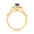 Photo of Farida 3/4 ct tw. Fancy Solitaire Diamond Bridal Ring Set 14K Yellow Gold [BT222YE-C000]