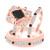 Photo of Fatima 1 3/4 ct tw. Oval Solitaire Trio Set 10K Rose Gold [BT220R-C000]