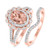 Photo of Coral 1 1/2 ct tw. Oval Morganite Bridal Ring Set 14K Rose Gold [BR226R-C000]