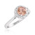 Photo of Rouge 1 1/6 ct tw. Round Morganite Bridal Ring Set 10K White Gold [BT227WE-C000]