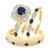 Photo of Farida 7/8 ct tw. Fancy Solitaire Diamond Matching Trio Ring Set 14K Yellow Gold [BT222Y-C000]