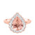 Photo of Lotus 2 1/2 ct tw. Pear Morganite Bridal Ring Set 10K Rose Gold [BT229RE-C000]