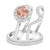 Photo of Rouge 1 1/2 ct tw. Round Morganite Matching Trio Ring Set 14K White Gold [BT227W-C000]