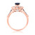 Photo of Bee 1 ct tw. Oval Blue Sapphire Engagement Ring 10K Rose Gold [BT221RE-C000]