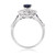 Photo of Bee 1 ct tw. Oval Blue Sapphire Engagement Ring 10K White Gold [BT221WE-C000]
