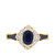 Photo of Bee 1 ct tw. Oval Blue Sapphire Engagement Ring 10K Yellow Gold [BT221YE-C000]