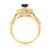 Photo of Bee 1 ct tw. Oval Blue Sapphire Engagement Ring 10K Yellow Gold [BT221YE-C000]