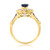 Photo of Bee 1 ct tw. Oval Blue Sapphire Engagement Ring 14K Yellow Gold [BT221YE-C000]