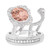 Photo of Camellia 2 3/4 ct tw. Fancy Morganite Matching Trio Ring Set 10K White Gold [BT230W-C000]