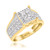 Photo of River 1 3/8 ct tw. Princess Diamond Bridal Ring Set 10K Yellow Gold [BT248YE-C000]