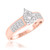 Photo of Jay 2/3 ct tw. Pear Diamond Bridal Ring Set 14K Rose Gold [BT250RE-C000]