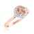 Photo of Rouge 1  ct tw. Round Morganite Engagement Ring 14K Rose Gold [BT227RE-C000]